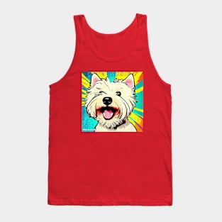 Happy Westie Pop Art Tank Top